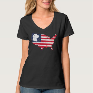 Labrador Hund 4 juli amerikanska Flagga Stars and T Shirt
