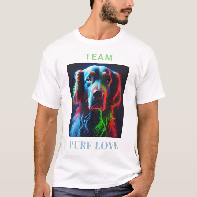 LABRADOR HUND ÄLSKARE PURE KÄRLEK TEAM T SHIRT (Framsida)
