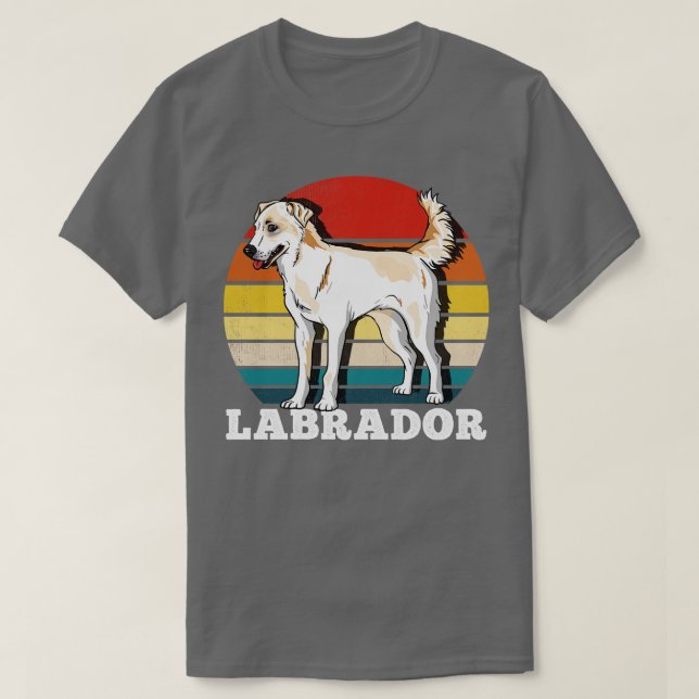 Labrador Hund älskare Retro T Shirt (Design framsida)