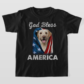 Labrador Hund American USA flagga 4:e juli Älskare T Shirt