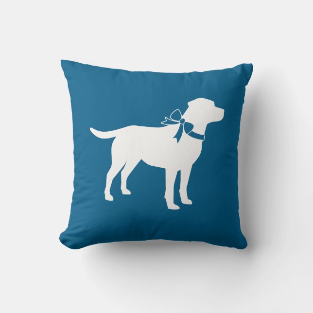 Labrador Hund Baby Shower Blue Boy Lab Kudde (Framsida)