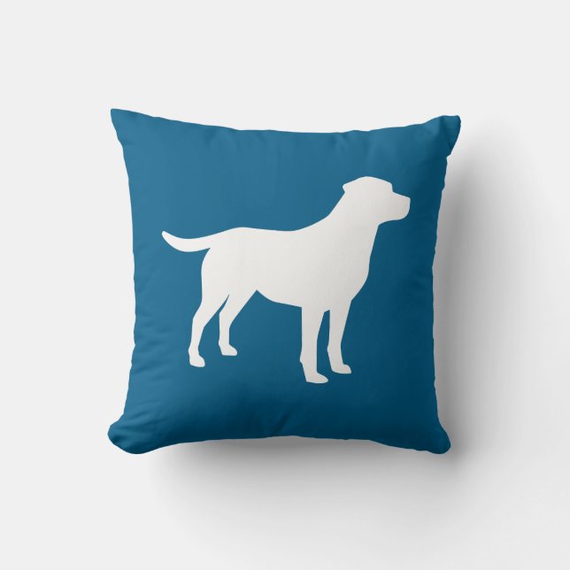 Labrador Hund Baby Shower Blue Boy Lab Kudde (Framsida)