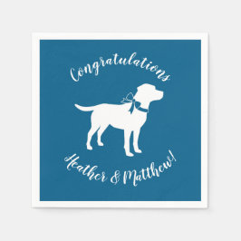 Labrador Hund Baby Shower Blue Boy Lab Pappersservett