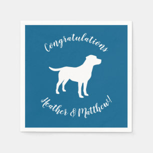 Labrador Hund Baby Shower Blue Boy Lab Pappersservett