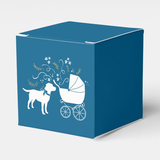 Labrador Hund Baby Shower Blue Boy Lab Presentaskar (Framsidan Sidan)
