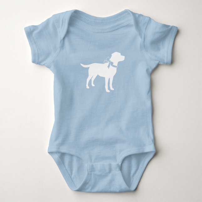 Labrador Hund Baby Shower Blue Boy Lab T Shirt (Framsida)