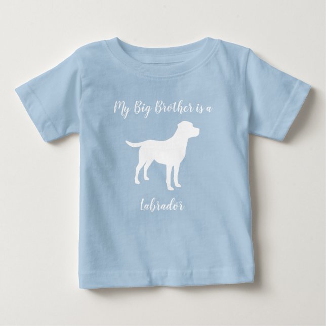 Labrador Hund Baby Shower Blue Boy Lab T Shirt (Framsida)
