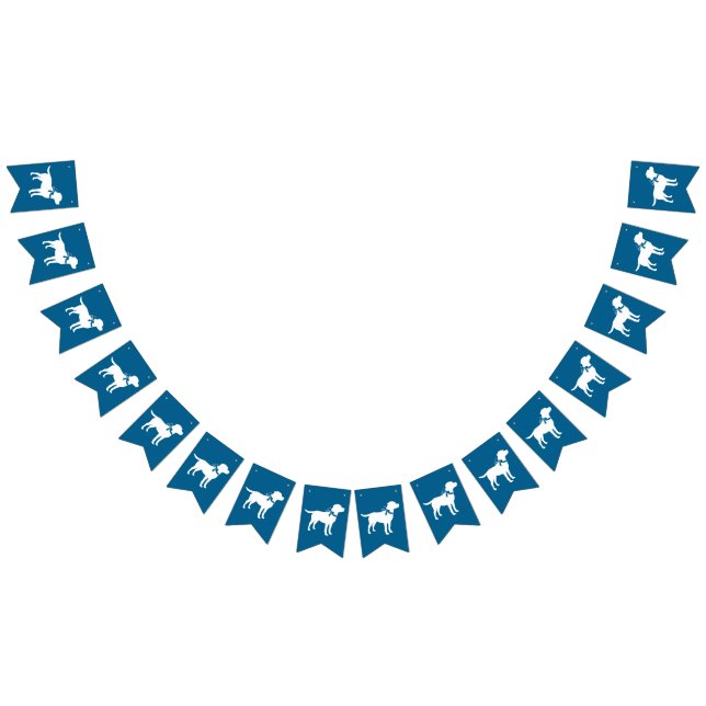 Labrador Hund Baby Shower Blue Boy Lab Vimplar (Alla)