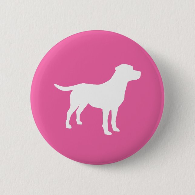 Labrador Hund Baby Shower Girl Girl Lab Rosa Knapp (Framsida)