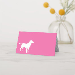 Labrador Hund Baby Shower Girl Girl Lab Rosa Placeringskort