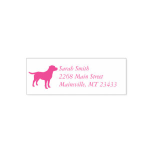 Labrador Hund Baby Shower Girl Girl Lab Rosa Självfärgande Stämpel