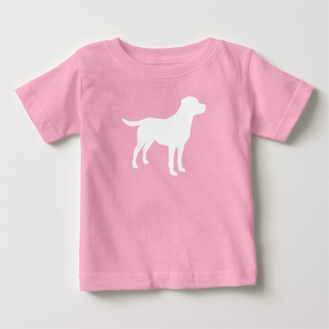 Labrador Hund Baby Shower Girl Girl Lab Rosa T Shirt (Framsida)