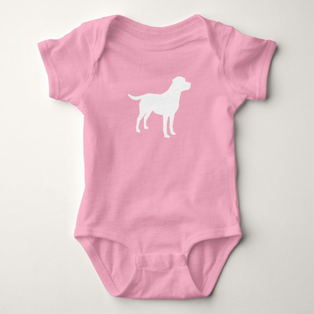 Labrador Hund Baby Shower Girl Girl Lab Rosa T Shirt (Framsida)