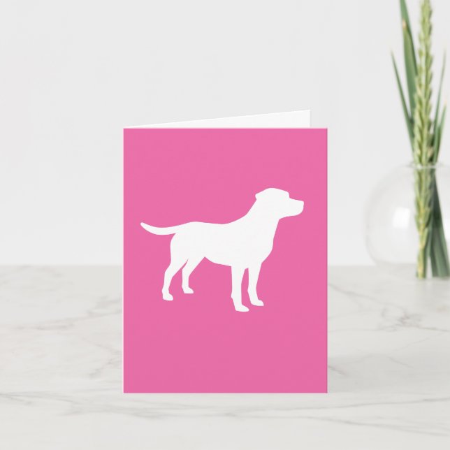 Labrador Hund Baby Shower Girl Girl Lab Rosa Tack Kort (Framsida)