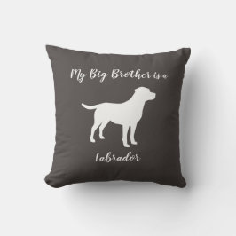 Labrador Hund Baby Shower Lab Grått Gender Neutral Kudde