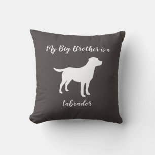 Labrador Hund Baby Shower Lab Grått Gender Neutral Kudde