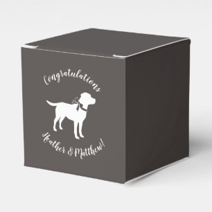 Labrador Hund Baby Shower Lab Grått Gender Neutral Presentaskar