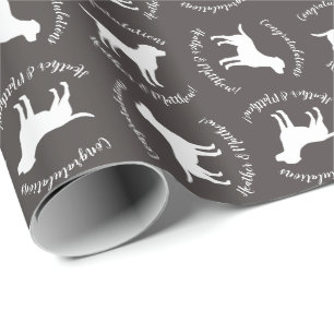 Labrador Hund Baby Shower Lab Grått Gender Neutral Presentpapper