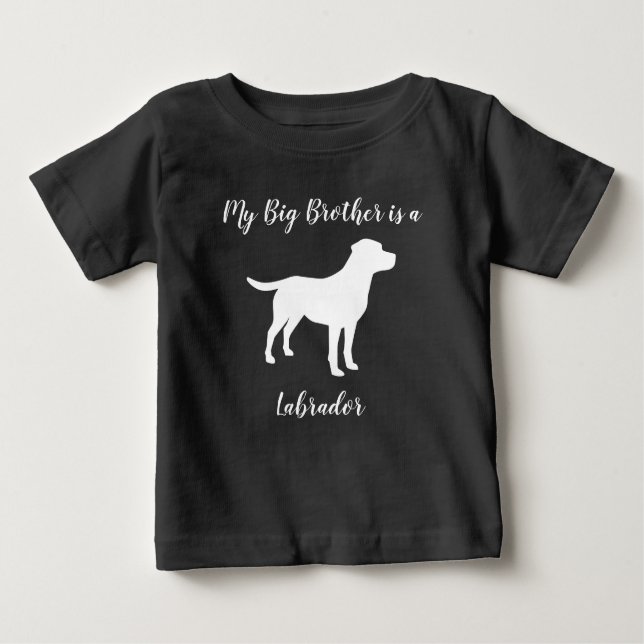 Labrador Hund Baby Shower Lab Grått Gender Neutral T Shirt (Framsida)