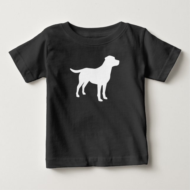 Labrador Hund Baby Shower Lab Grått Gender Neutral T Shirt (Framsida)