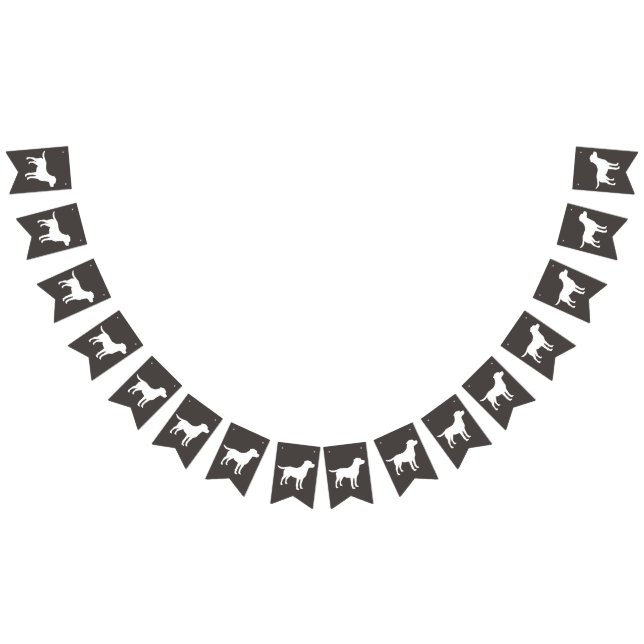 Labrador Hund Baby Shower Lab Grått Gender Neutral Vimplar (Alla)