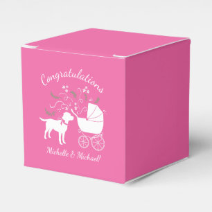 Labrador Hund Baby Shower Rosa Girl Lab Presentaskar