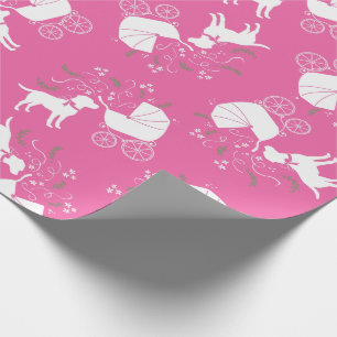 Labrador Hund Baby Shower Rosa Girl Lab Presentpapper