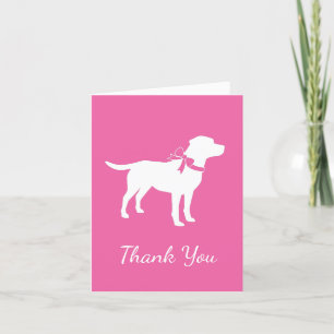 Labrador Hund Baby Shower Rosa Girl Lab Tack Kort