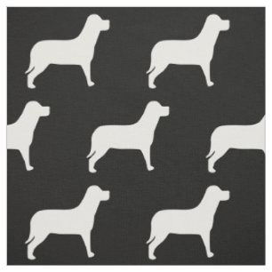 Labrador Hund Black och White Mönster Tyg