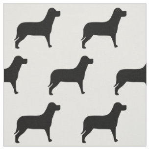 Labrador Hund Black och White Mönster Tyg
