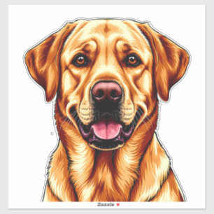 Labrador Hund Charmerande Illustration  Klistermärken
