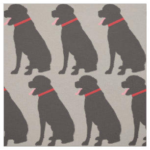 Labrador Hund Chocolate Mönster Tyg