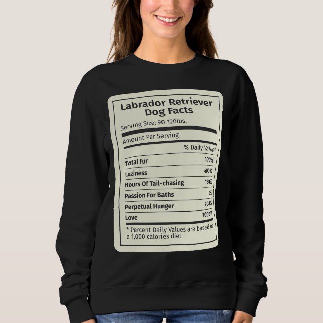 Labrador Hund Facts T Shirt (Framsida)