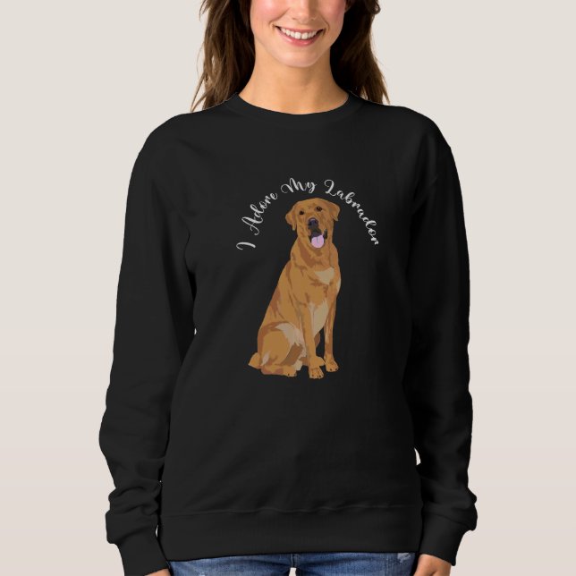 Labrador Hund Funny Slogan Gult Golden Lab T Shirt (Framsida)