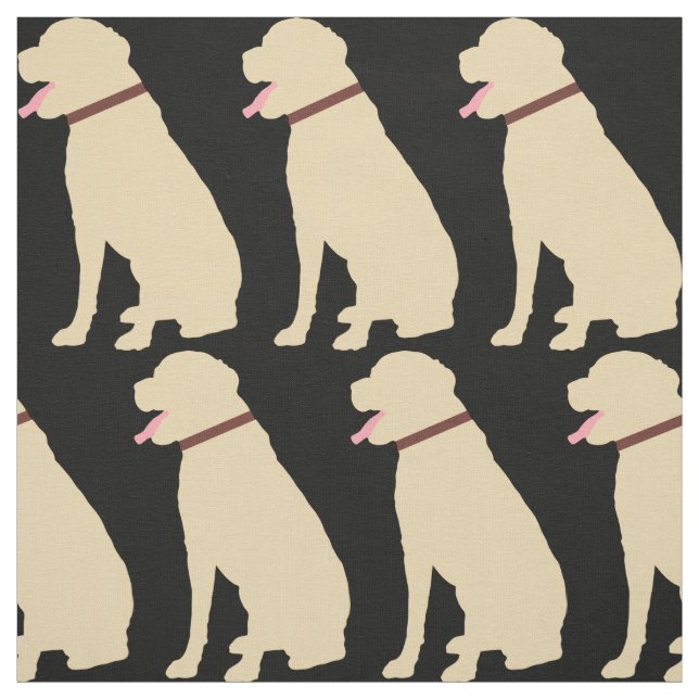 Labrador Hund Golden Mönster Tyg (Provkarta)