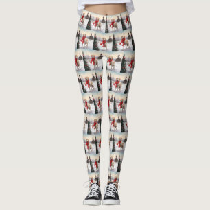 Labrador Hund i Snö jul Leggings