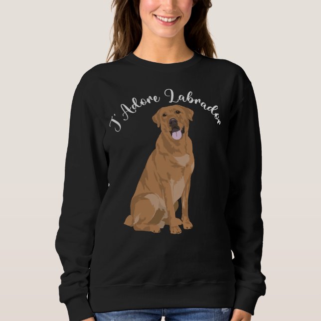 Labrador Hund J Adore Labrador T Shirt (Framsida)