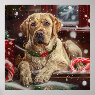 Labrador Hund Jul Festlig Poster