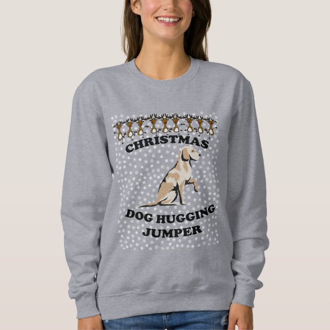 Labrador hund jul-Hund Hugger T Shirt (Framsida)