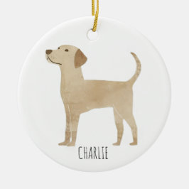 Labrador Hund Julgransprydnad Keramik