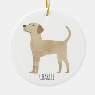 Labrador Hund Julgransprydnad Keramik