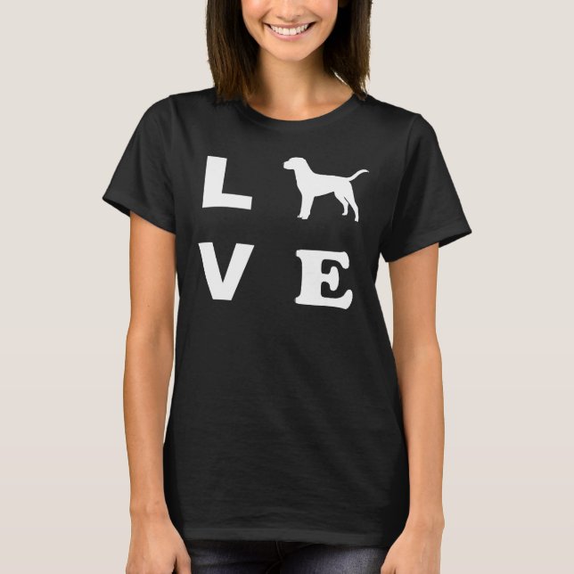 Labrador Hund Kärlek T Shirt (Framsida)