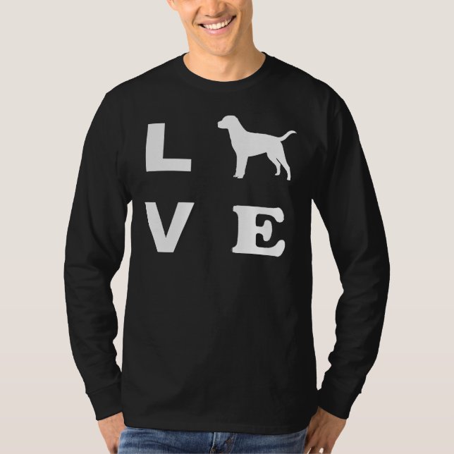 Labrador Hund Kärlek T Shirt (Framsida)