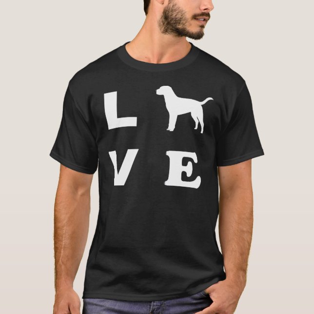 Labrador Hund Kärlek T Shirt (Framsida)