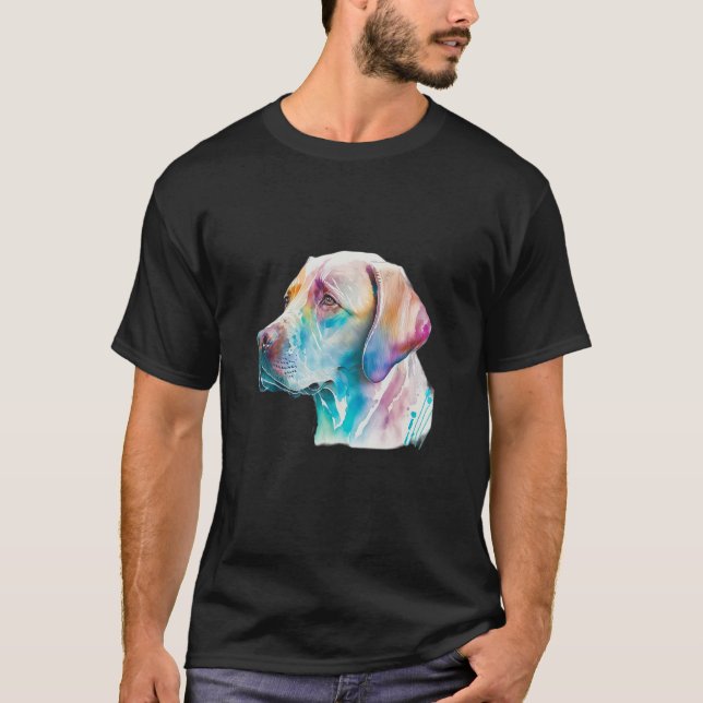 Labrador Hund Lab Älskare Stänk Graffiti Art Pet_1 T Shirt (Framsida)