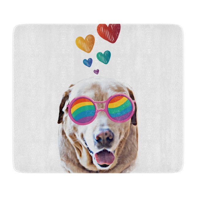 Labrador Hund med hjärtans Alla hjärtans dag (Framsidan)