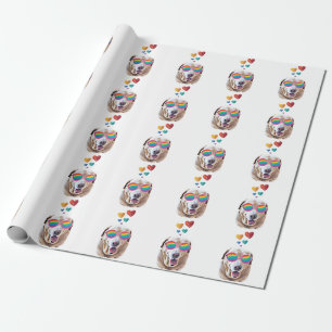 Labrador Hund med hjärtans Alla hjärtans dag Presentpapper