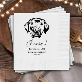 Labrador Hund Personlig Cheers Napkins Pappersservett