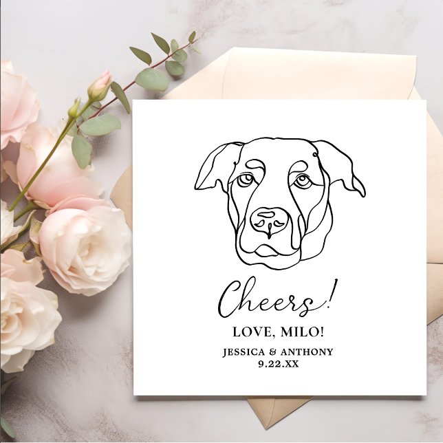 Labrador Hund Personlig Cheers Napkins Pappersservett (Skapare uppladdad)