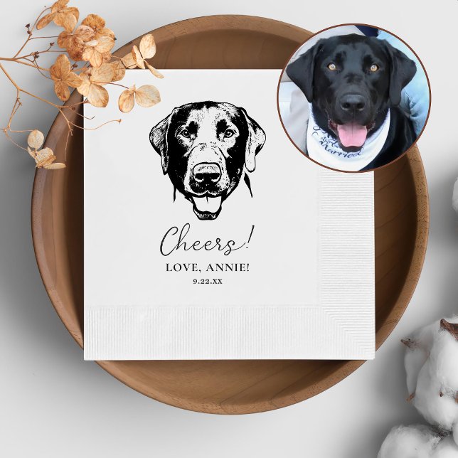 Labrador Hund Personlig Cheers Napkins Pappersservett (Skapare uppladdad)